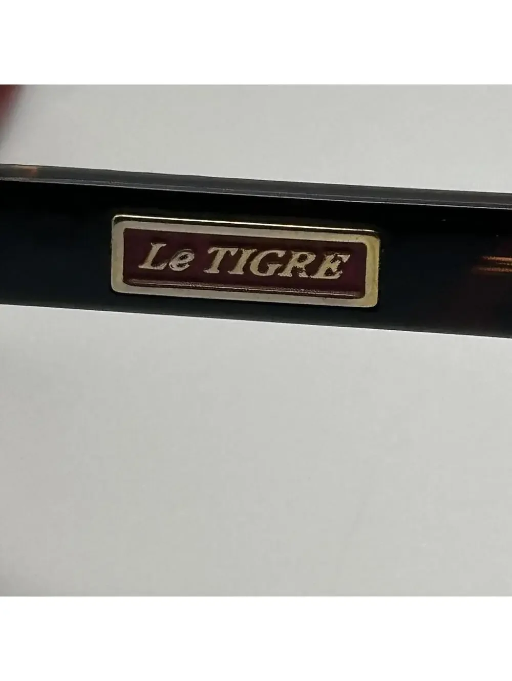 Le TIGRE Rectangular Tortoiseshell Sunglasses Burgundy Arms